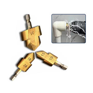 Broca Hexagonal para PPR 20/25/32, Broca Escalonada para Tubos de 10mm, Broca Ciega Multicapa de Acero con Rosca M14, Acabado con Recubrimiento para Madera y Mármol - Product Image 1
