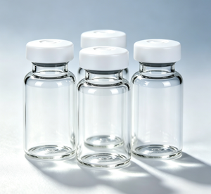 Flacons à sertir en verre borosilicate transparent avec couvercle en plastique blanc pur, mini-contenants en verre hermétiques pour l'artisanat et l'emballage d'échantillons d'articles quotidiens - Product Image 1