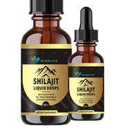 Vente en gros OEM Marque privée Shilajit Energy Drink 100% naturel, gouttes liquides de résine de Shilajit de l'Himalaya pure pour booster l'énergie