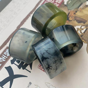 แหวนสวมนิ้วหยกหมึก<span class=keywords><strong>หยก</strong></span>จาก Xiuyan สำหรับผู้ชายและผู้หญิง - Product Image 1