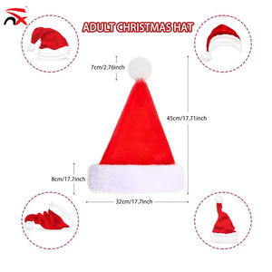 Gorros Navideños Promocionales Personalizados de Poliéster para Bebés y Adultos, Gorros de Santa Claus para Fiestas Navideñas - Product Image 2