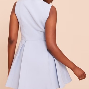 Robe courte pour femmes, col rond, sans manches, boutons sur le devant, robe courte pour filles - Product Image 2