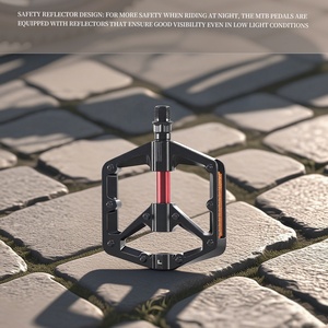 Pédales de vélo LEWEE BMX MTB Route en aluminium plat antidérapantes à roulements étanches filetage 9/16 pour vélo de gravier - Product Image 5