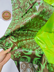 Bazin Riche Africain Original 100% <span class=keywords><strong>Coton</strong></span> Imprimé pour Femmes Nigérianes, Motifs de Mariage, Tissu Jacquard Bazin pour Mariages <span class=keywords><strong>au</strong></span> Mali - Product Image 3