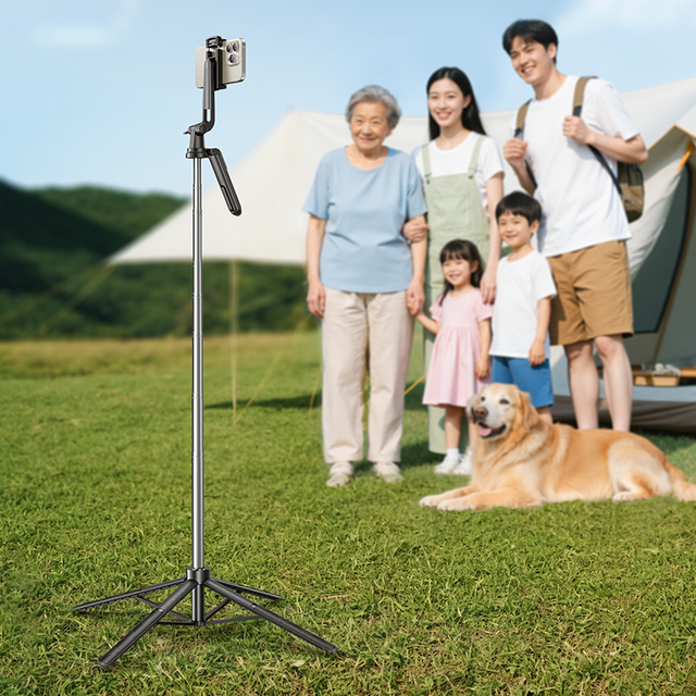Jopree Y26 1.8m Extendable Mini Portable Stainless Steel Outdoor HD Anti-Shake Flip Lock Video Tripod Monopod with 10m Remote