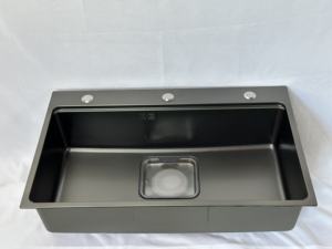 Leimanxi อ่างล้างจานเดี่ยวขนาดใหญ่พร้อมงานเชื่อมพื้นผิวด้วยไฟฟ้าด้วยตนเอง SUS304ความหนา3 + 0.75มม. รุ่น7046 - Product Image 2