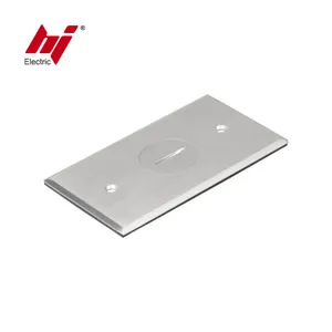UL Listed Floor Mounted Electric Outlet Box Rectangular Nickel Plated Brass Recessed Floor Cover with TR Receptacle