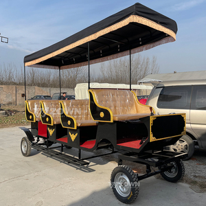Carroza Eléctrica Comercial Larga para Turismo, con Adornos Dorados, Asiento Ancho, para Eventos al Aire Libre y Recepciones - Product Image 4