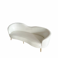 Nouveauté Canapé en cuir PU moderne et élégant à trois places Style simple Nouveauté Décoration pour la maison Centre commercial Hôtel Banquets de mariage