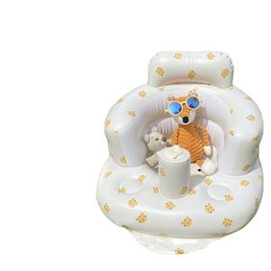 リビングルームでの屋内および屋外での使用のためのトレーニング用のエアポンプバックサポートソファ幼児用チェア付きSeaMindインフレータブルベビーチェア - Product Image 1