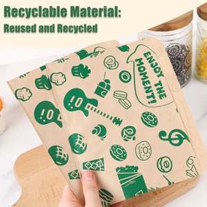 Sacs d'emballage alimentaire personnalisés, livraison de collations, sacs en papier kraft blanc et brun avec votre propre logo - Product Image 2