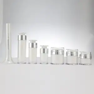 Luxury Cosmetic Acrylic Bottle Set Skincare Cosmetics Packaging Face Cream/lotion Essential Oil Bottles Cosmetic Bottle Sets