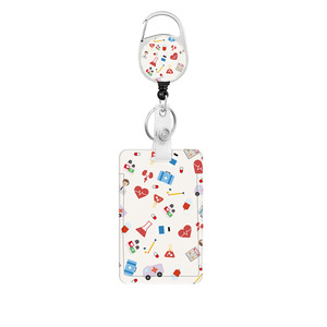 Nouvelle trousse de premiers secours avec clip de badge robuste en forme de cœur et enrouleur rétractable pour badges et cartes d'identification d'ambulance et d'hôpital - Product Image 5