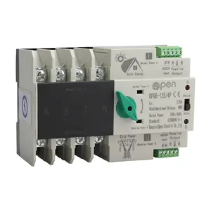 Automatic Transfer Switch ATS 2pole 3pole 4pole 100A 125A AC 400V Solar Inverter Uninterruptible Dual Power Controller ATS