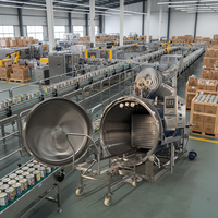 Nouvel autoclave horizontal entièrement automatique pour la stérilisation à la vapeur des aliments en conserve, système de contrôle SIEMENS, acier inoxydable, CE