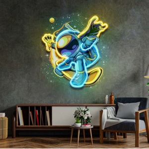 Decoración montada en la pared Led Letrero de neón Astronautas Spaceman Lighting up Sign Tienda Decoración de pared Letrero de neón Diseño de iluminación Decoración - Product Image 4