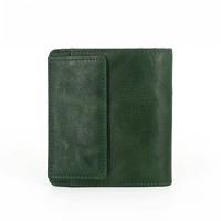 Dompet Lipat Kulit Sapi Asli Berkualitas Tinggi, Banyak Slot Kartu, Jendela ID, Tipis, Anti RFID, Grosir Logo Kustom, Hadiah untuk Pria Wanita