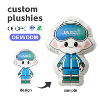 Boneka Plushie Lembut Custom 2026, Mainan Boneka Hewan Lucu Kawaii untuk Hadiah, Boneka Beruang dan Kucing