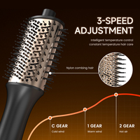 Brosse à air chaud PRITECH 1200W, sèche-cheveux et volumateur en une seule étape, 3 températures, 2 vitesses, peigne de coiffage professionnel pour salon, cordon rotatif