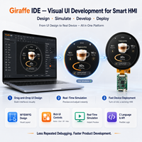 4 Zoll Rundes Smart HMI-Display 720x720 Kapazitiver Touchscreen UART TFT LCD-Modul 5V TTL/RS232 für Haushaltsgeräte-Bedienfelder