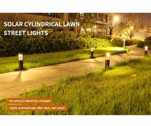 Chất lượng cao không thấm nước dẫn đường năng lượng mặt trời đèn cho độ bền lâu ngoài trời năng lượng mặt trời đống Vườn cỏ đèn cho chiếu sáng đường - Product Image 3