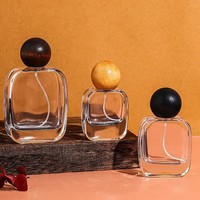 Flacon de parfum en verre carré personnalisé de luxe 30ml 50ml 100ml, flacon de parfum vide en verre, flacon vaporisateur de parfum