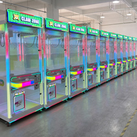 Machine à pinces à monnayeur intelligente, design néon transparent, pour la fabrication de porte-clés, prix usine, pour centre de divertissement familial