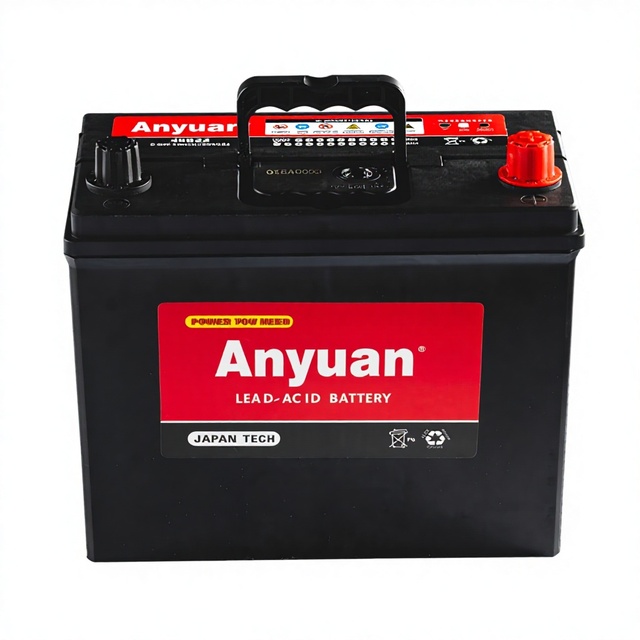 New 12V JIS Car Battery 45Ah 60Ah 70Ah Maintenance Free Lead Acid Starter Battery for Japanese Passenger Vehicles Anyuan 46B24