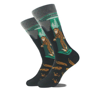 <span class=keywords><strong>Original</strong></span> Vente en gros Personnalisé Drôle Coloré Cool Mode Robe Hommes Mode Robe Espace alien Art Fusée Équipage Unisexe Chaussettes pour Hommes - Product Image 4