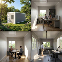 Conteneur modulaire préfabriqué à prix abordable, maison préfabriquée, maison sur roues pour bureau, dortoir, espace de vie