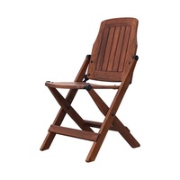 Chaise pliante en bois de haute qualité pour l'extérieur Chaise de salle à manger de jardin imperméable