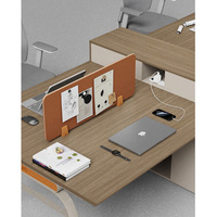 Bureau de travail en bois pour quatre personnes, directement de l'usine, mobilier de bureau moderne pour la maison, montage facile, extensible pour plusieurs personnes