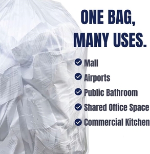 Custom Cheap High Quality Garbage Bag White Heavy Duty Trash Bag Refuse Plastic Garbage <b>Bin</b> Liners Waste Bags - Product Image 5