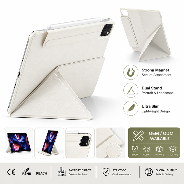 Magnetic Folio Case for iPad Pro 11/13 Air 6 Vertical & Horizontal Stand Double Sided Slim Protective Tablet Case Wholesale