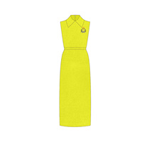 Robe d'été en tricot sexy sans manches personnalisée OEM, col à revers pour femmes, robe longue élégante pour femmes