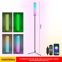 Lámpara de Pie LED RGB con Sincronización Musical, Control Remoto por Aplicación, Luz Ambiental para Sala de Estar, Dormitorio, Sala de Juegos, Decoración del Hogar, CE RoHS