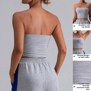 <span class=keywords><strong>Reggiseno</strong></span> sportivo estivo senza spalline per Yoga Pilates Top morbido leggero e traspirante senza schienale - Product Image 2