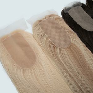 Topper de Cabello Humano Europeo Personalizado de Fábrica 3x6 con Encaje HD y Base de Seda, 150% de Densidad, Nudos Decolorados para Cabello Fino - Product Image 1