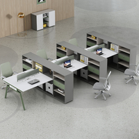 Mobilier de bureau haut de gamme 4 personnes poste de travail bureau exécutif conception d'usine bureau salle de bureau conception de table et ensemble de chaises