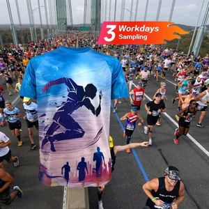 Wholesale Marathon Event Running T Advertising All Over Printing Shirt <b>Polyester</b> Custom Logo Dry Fit Sublimation <b>Tshirts</b> - Product Image 1
