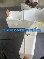 Yeni Sıcak Fırsat Kolay 2 Bölümlü Katlanabilir PE Plastik Tekne/Spor Yat, Dıştan Takma Motor/E-motor ile Balıkçılık/Dinlence/Spor/İş İçin