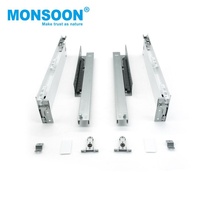 Système de tiroirs Ultbox-Standard à extension complète à 3 volets, fermeture amortie, en zinc plaqué, pour cuisine moderne, quincaillerie de meubles