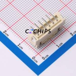 ZX-HA2.54-6PLT Wire-to-Board Pin Header SMD,P=2.54mm Connector 1x6P 2.5mm Vertical Mount XHB - Product Image 2