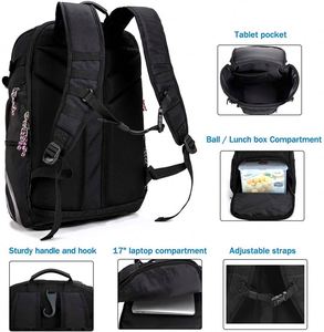 Sac à dos de basketball personnalisé BSCI avec compartiment pour ordinateur portable, sac à dos de sport d'extérieur, sac de sport pour la gym, fabricant avec impression personnalisée - Product Image 6