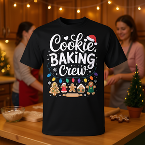 Cookie Baking Crew Holiday <b>Christmas</b> <b>T</b>-<b>Shirt</b> Unisex Xl 2Xl 3Xl 4Xl 5Xl <b>Plus</b> <b>Size</b> Funny Gift For Family Group - Product Image 2