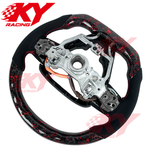 Volant de direction en fibre de carbone forgée avec LED et indicateur de régime pour l'intérieur de voiture Toyota Camry SE XSE TRD Corolla LE Avalon RAV4 Supra 86 2012-2024 - Product Image 3