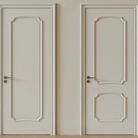 Porte en bois massif pré-montée Senger French en chêne blanc, étanche, avec insert en verre simple, pour maisons, chambres et bureaux