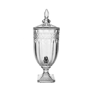 Alto chiaro 2.5L 3L 4L 5L contenitore contenitore per bevande in vetro Dispenser con rubinetto acqua brocca brocca con rubinetto - Product Image 5