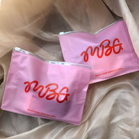 Sac Cosmétique de Voyage Transparent Rose en PVC, avec Fermeture Éclair et Logo Personnalisé, pour Articles de Toilette et Maquillage, Imperméable, Vente en Gros