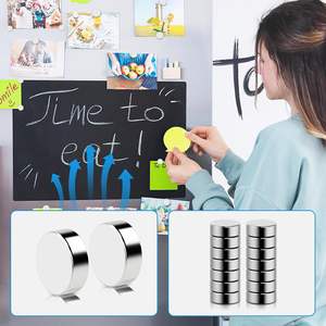 강력한 자성 재료 냉장고 자석 실버 니켈 원형 소형 미니 사이즈 냉장고, 화이트보드, 수학, 사무실 및 가정용 - Product Image 5
